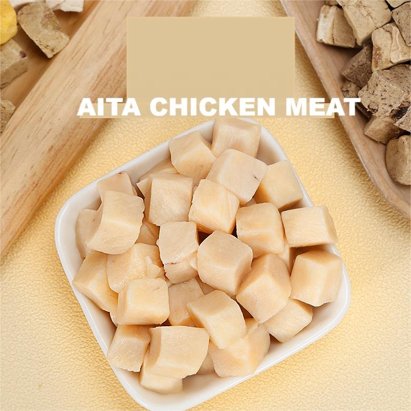 China Pet Treats Freeze-Dried Chicken Dice Natural Cat Grass Snacks 100% Chicken meat