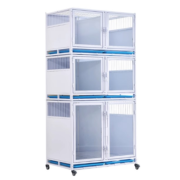 pet shop display glass cages for dogs and cats