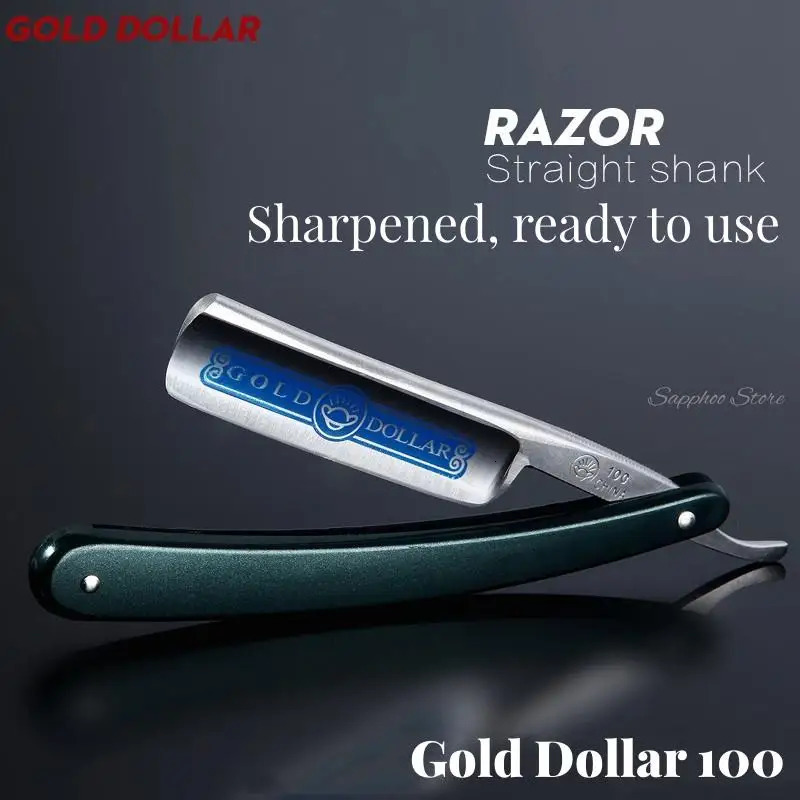 Gold Dollar 100 Classic Shaving Straight Razor Manual Barber Razors Folding Knife Men Stainless Steel Shaving Razor G0114 241125