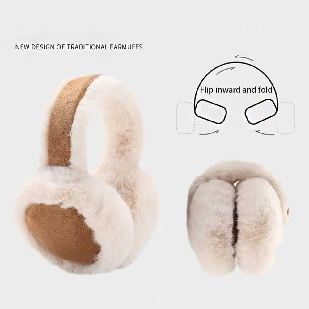 Comfortable Suede Plush Earmuffs Folding Thicken Winter Earmuffs Earfl Windproof Foldable Ear Cover MenXJ241126