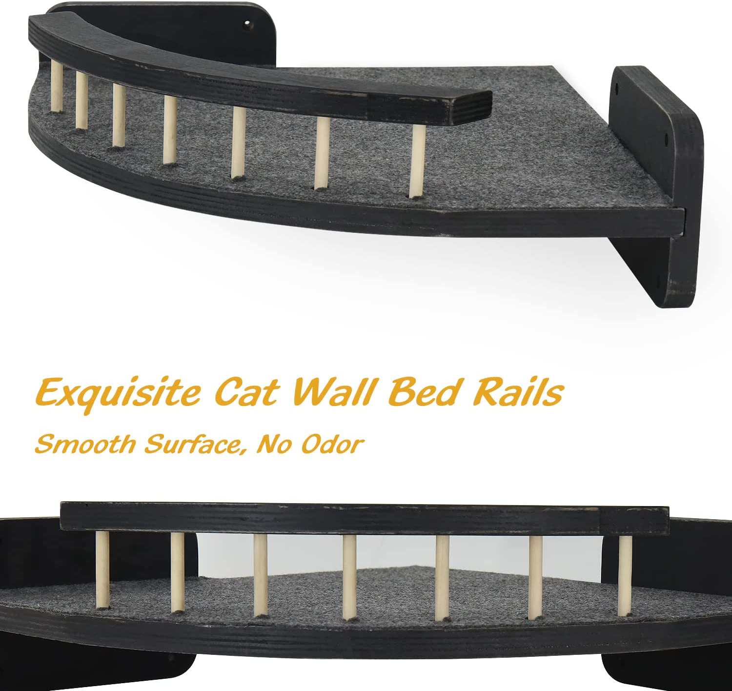Cat hammock ledges wooden walls for cats to perch on
