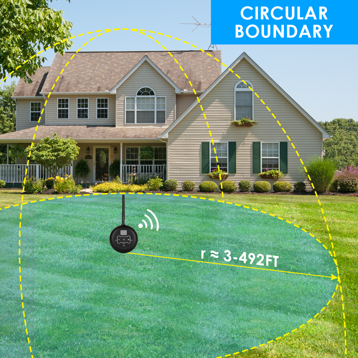 iPetDog Wire Dog training Underground Portable Dog Shock Collar Pet Fencing System Wireless Electric Pet Dog Fence