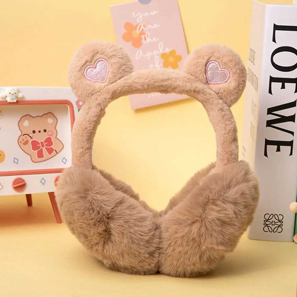 Cute Warm Plush Earmuffs Foldable Fluffy Earfls Cosy Casual Ear Warmer for Men WomenXJ241126