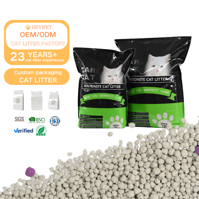 Custom Various Shapes,Sizes And Flavors Bentonite Tofu Cat Litter