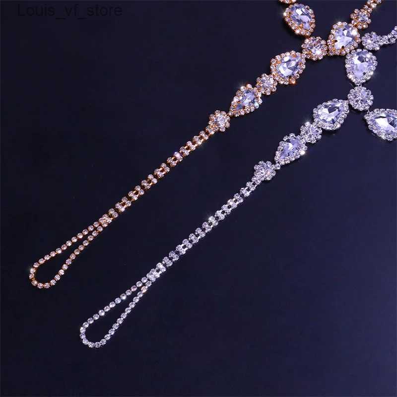 Anklets Gorgeous Cubic Zirconia Chain Anklet for Women Exquisite Silver Color Ankle Bracelet Barefoot Sandals Foot Jewelry H240426