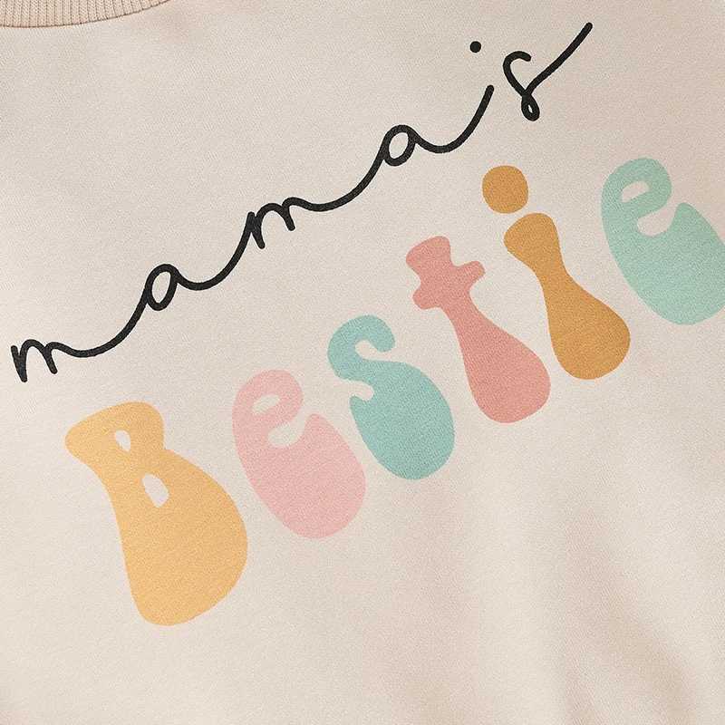 Clothing Sets Girls Fall Outfit Set with Long Sleeve Letter Print Sweatshirt and Solid Color Pants Toddler Autumn Clothing Set H241126