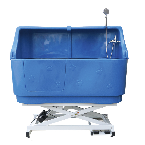 Factory Electric Lifting Plastic Pet Spa Bathtub Dog Grooming Bath with Backside Splasher