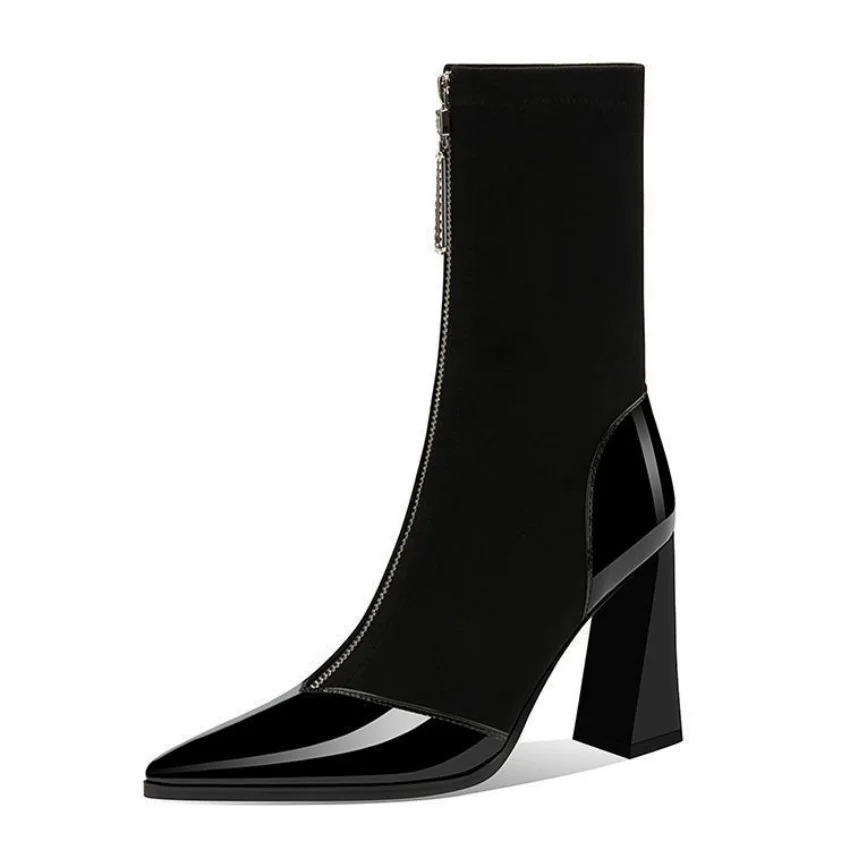 Long tip boot above the knee sexy lady non-slip high female shoes 2025 winter pointed toe womens boots Beianji 241126