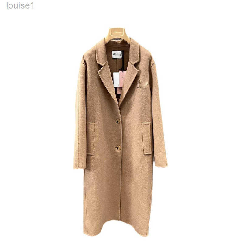 Women's Trench Coats Designer Brand New Style, Light Luxury, Sensory, Capable, Heavy-duty Camel Fur Coat, Exterior 2ZHO