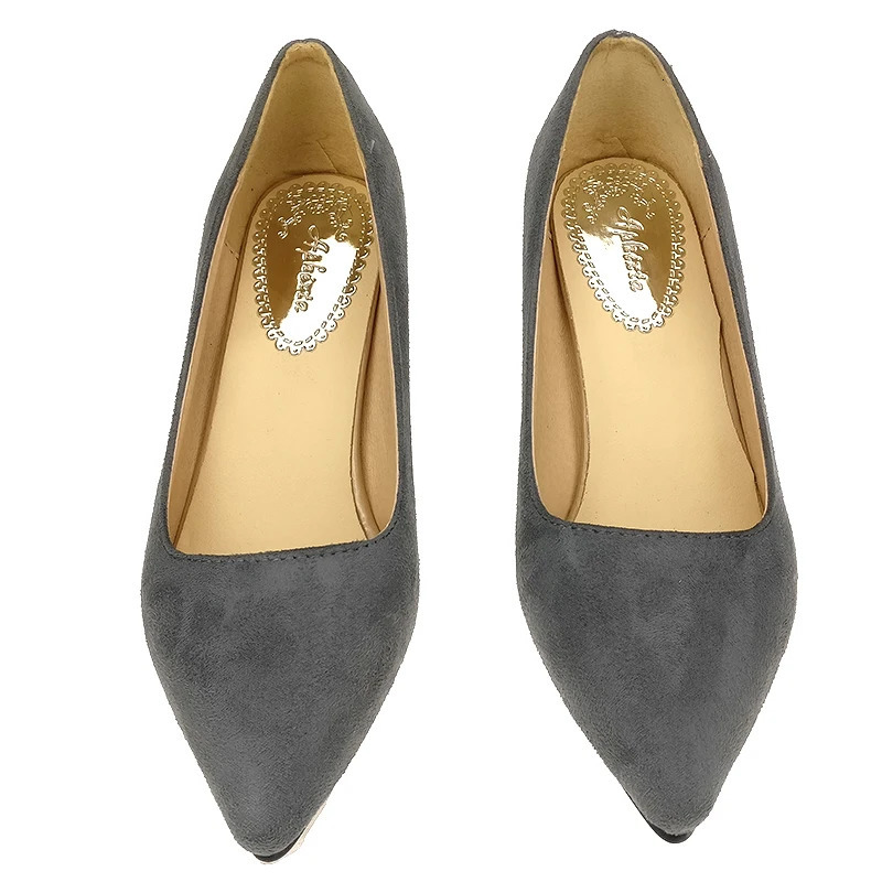 Aphixta Shoes Square Heel Women Pointed Toe Pumps Fashion Gray High Heels Flock Leather Black Party Shoes Plus Big size 47 48 50 241126