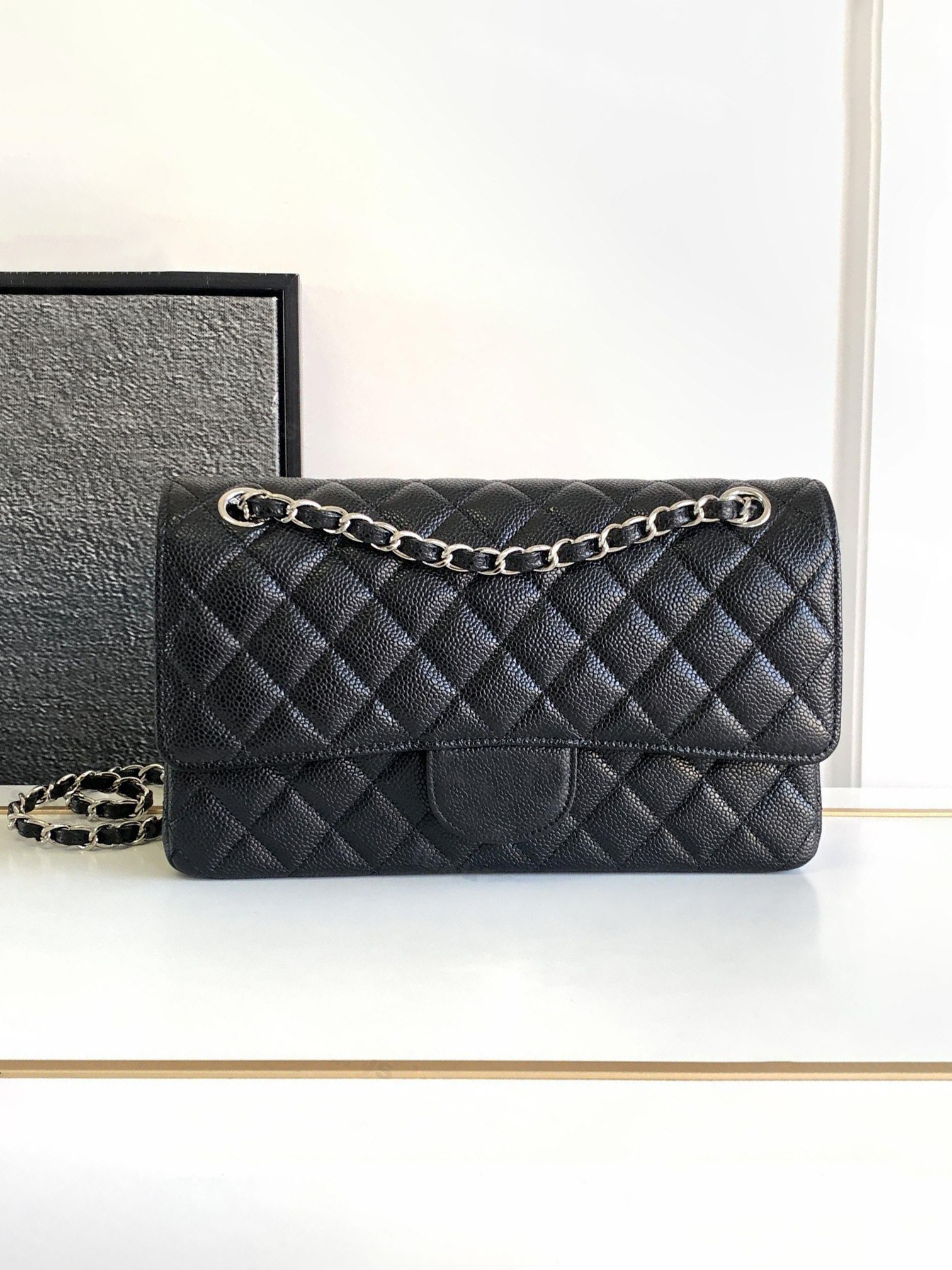 10A Designer bag chain bag Flap bag women crossbody bag 23 25cm Mirror Quality shoulder bag handbag Purse Quilted Caviar Lambskin shoulder Cross body bag