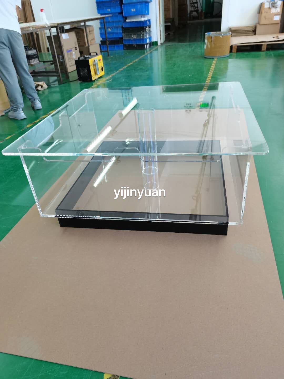 home furniture luxury high glass acrylic table with aquarium acrylic coffee table Aquarium Fish Tank