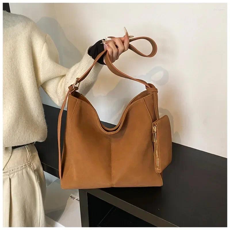 Totes Solid Color Shoulder Bags Zipper Sewing Thread 2025 Crossbody Fashion Soft Simple Commuting Designer Handbags zhanyishengli