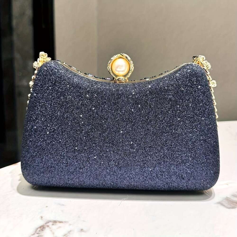 Women urious Rhie Evening Clutch Bag, Glittering Handheld Party Purse With Detachable Chain Strap, Elegant Accessory For Weddings Banquets Formal Even