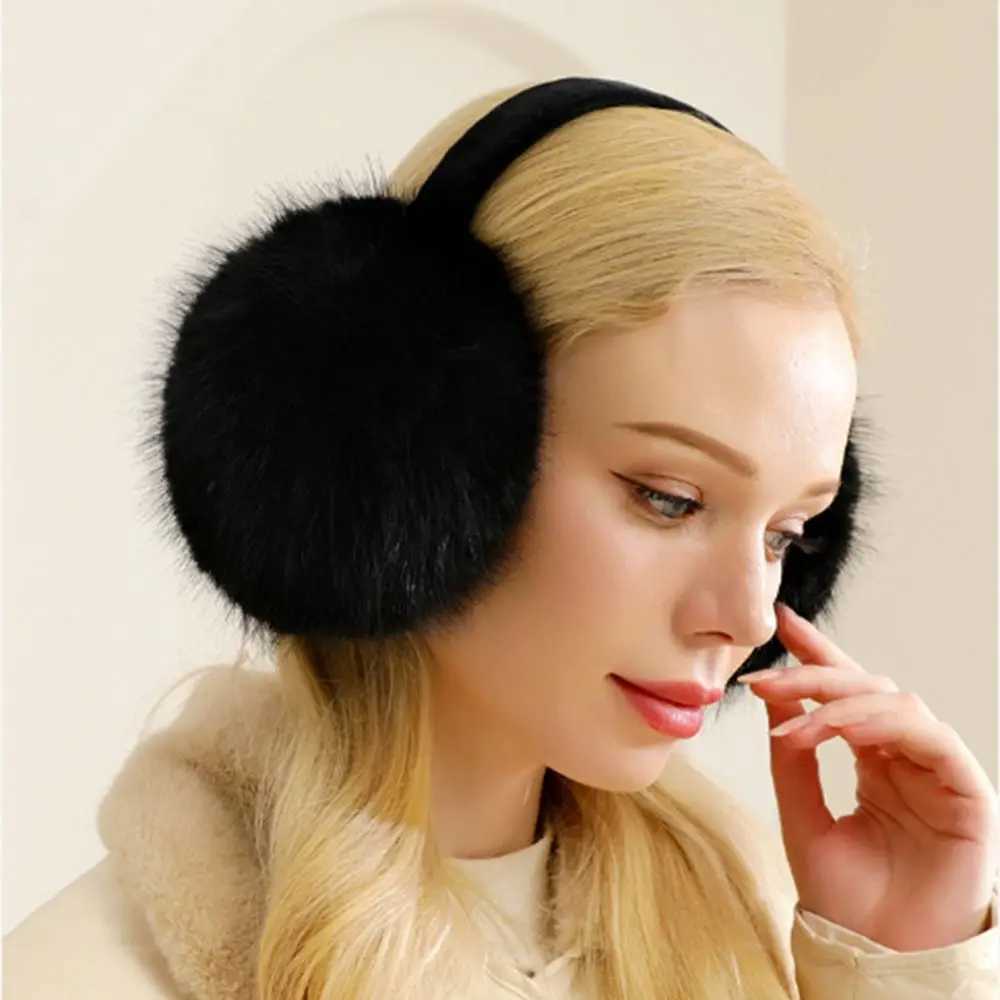 Fashion Plush Earmuffs Ear Warmer Anti-Freeze Thickening Ear Cover Collsible Keep Warm Winter Earfls for Women GirlsXJ241126