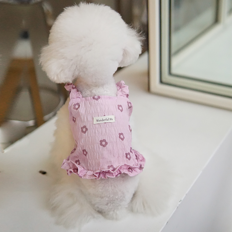 2022 Hot Selling Multi-Color Comfortable Custom Logo Small Floral Dog Harness