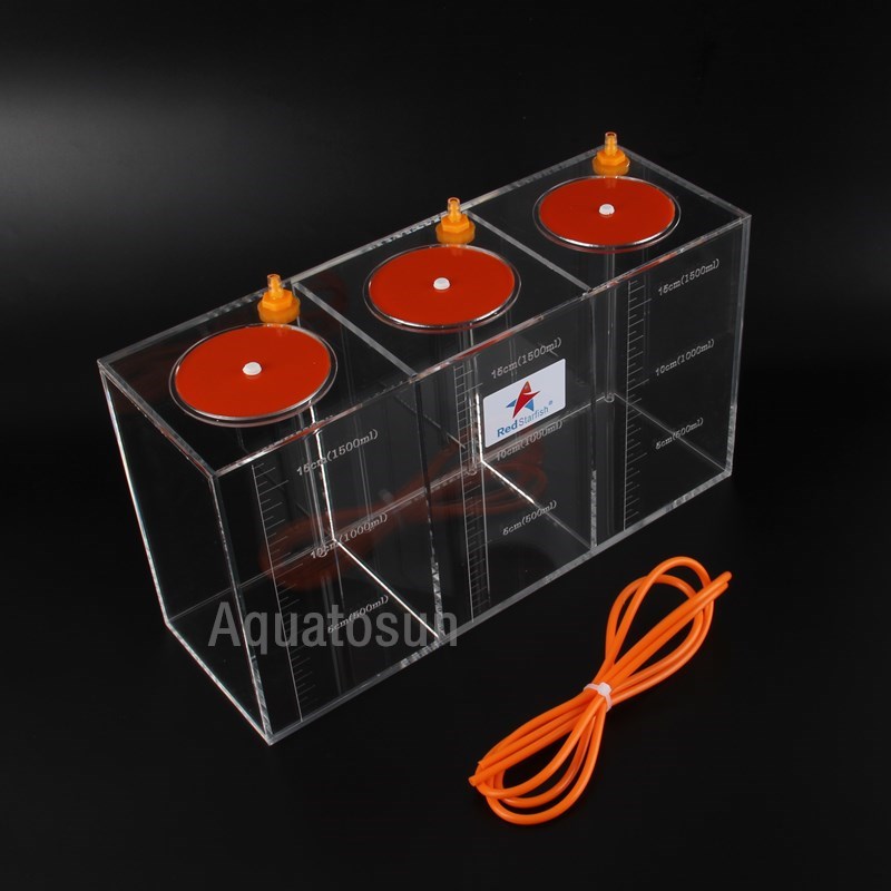 Red Starfish Dosing Pump Scale Liquid Storage Bucket with Scale 2.5 Liters