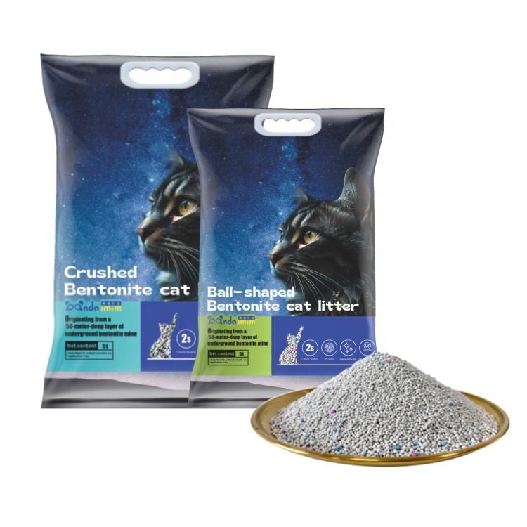 High quality raw materia bentonite litter cat accessories OEM pet products cat litter sand cat