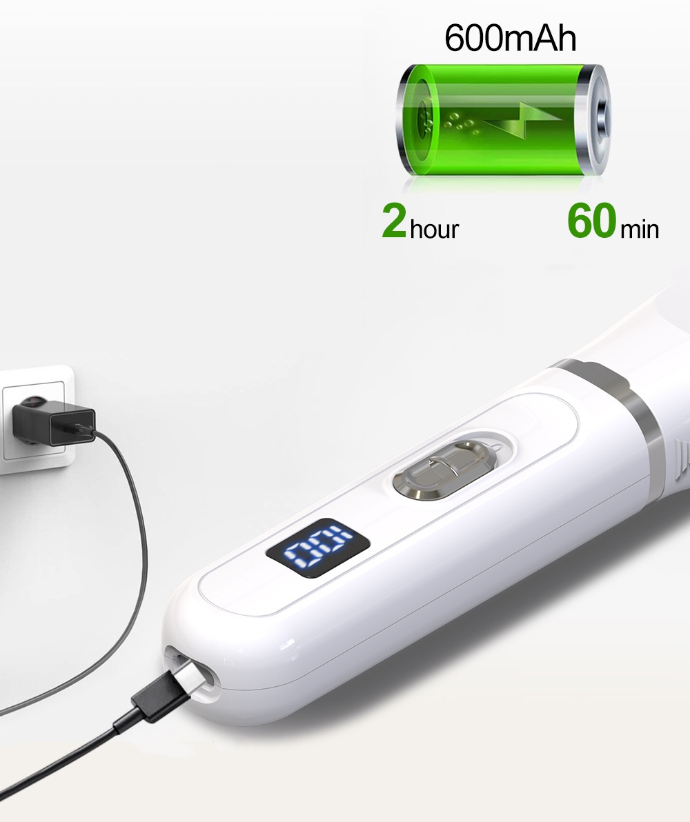 4-in-1 Electric Pet Shaver Digital Display Nail Grinder Hair Clippers for Dogs Cats Small Style LED Features Battery Powered