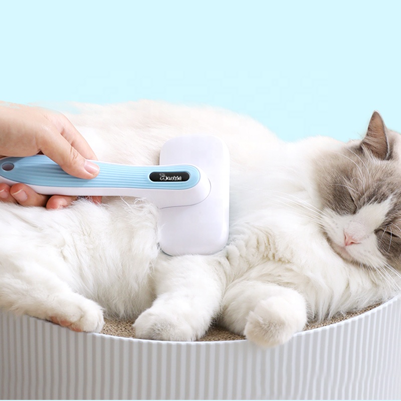 Wholesale custom trendy pet hair grooming self cleaning dog massage pet comb