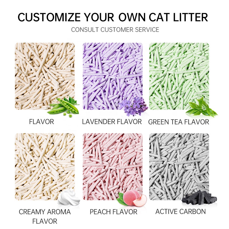 Chinese Manufacturer Wholesale Tofu Cat Litter Natural Unscented Tofu Cat Litter Non-Stimulating