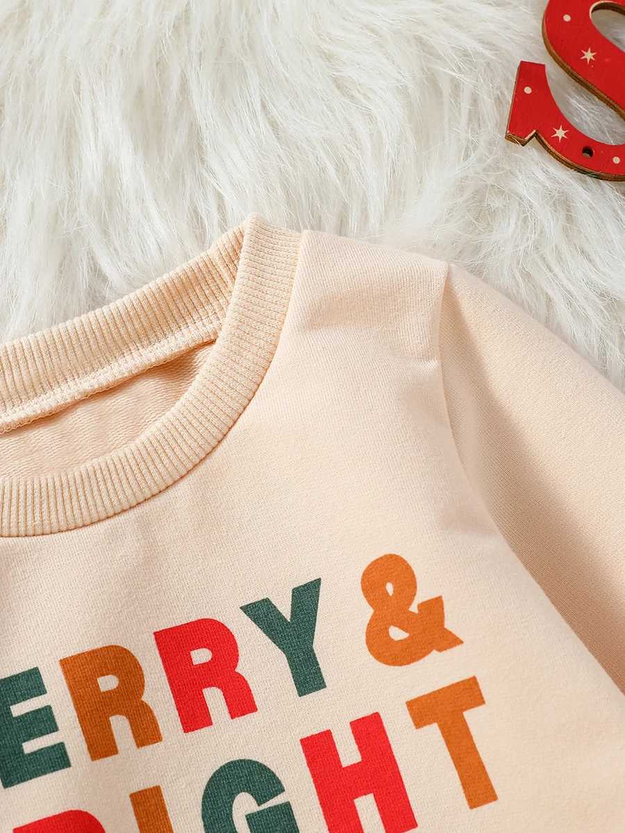 Clothing Sets 2024 Baby boy Long Sleeve Leisure and simplicity christmas element printing autumn Pantsuit H241126