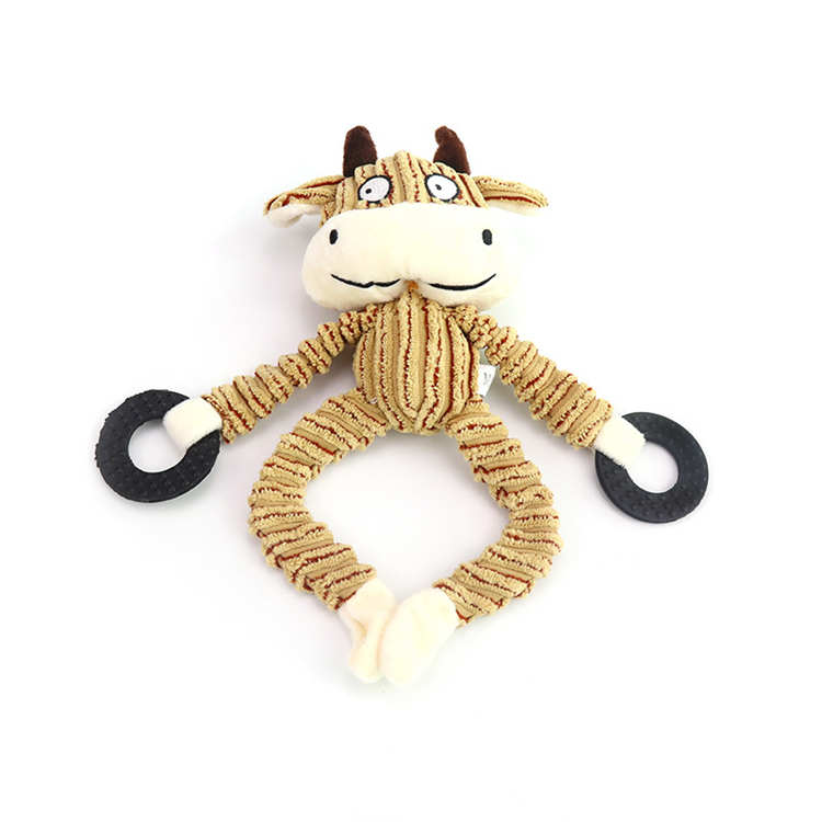 Wholesale Hot-sellig Pet Animal Plush Stuffed Squeaky Toy for Dogs and Cats Teeth Cleaning Claw Grinding Interactive New Pet Toy