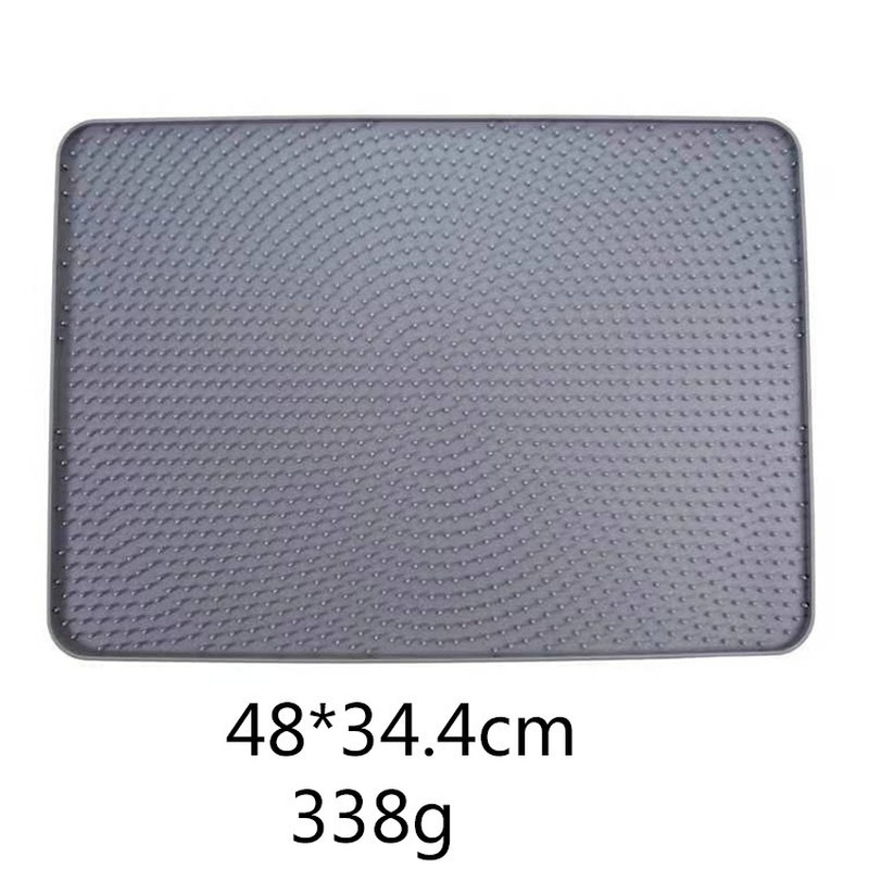 Non Slip Water Out to Floor Silicone Waterproof Food Mat 0.4inch Raised Edges Dog Cat Pet Feeding Mat