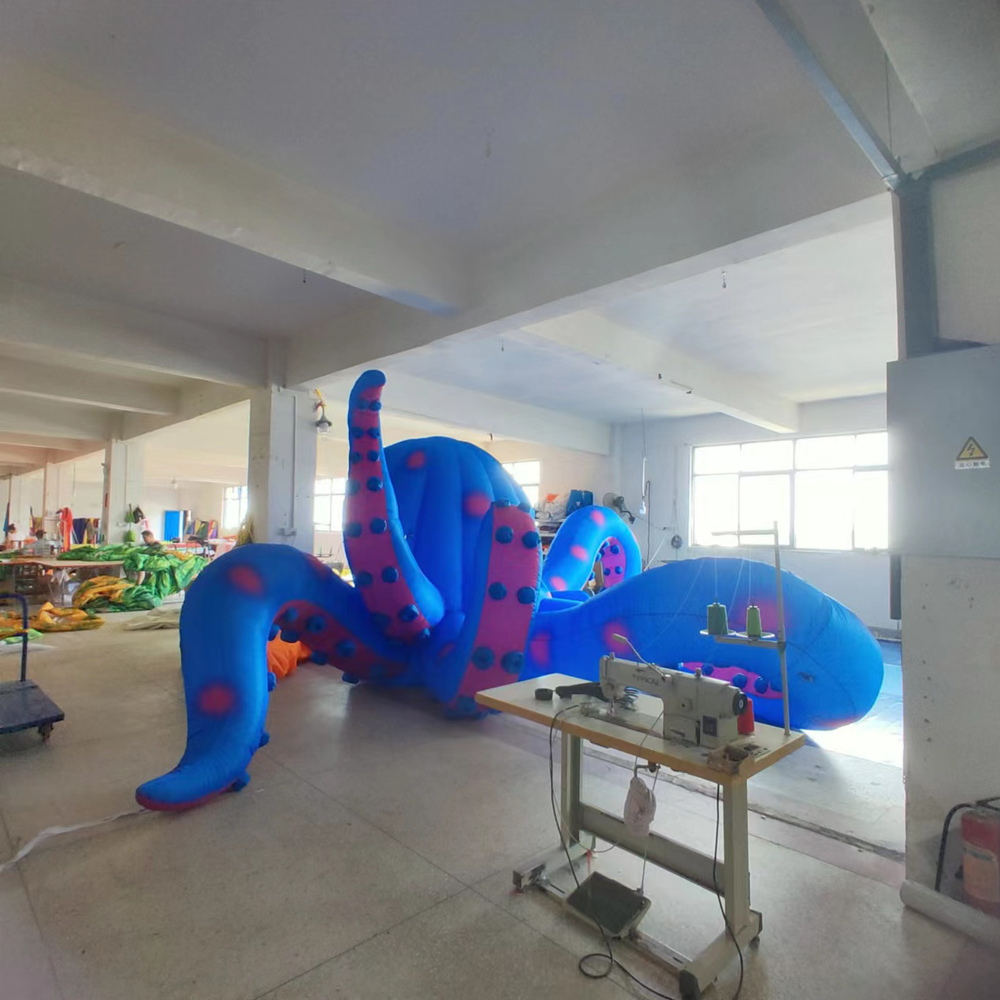 Inflatable Octopus Customized Ocean Event Outdoor 8m Giant Octopus DJ Booth Dome For Stage Decoration 10m wide (33ft) with blower