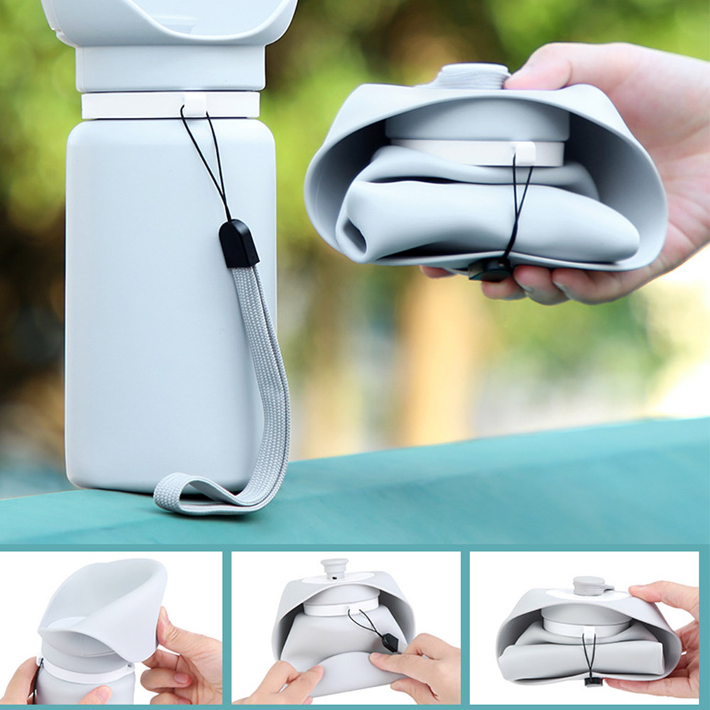 OEM ODM Pet Silicone Bottle Custom Portable Lightweight Foldable Silicone Travel Dog Water Dispenser Bottle for Outdoor