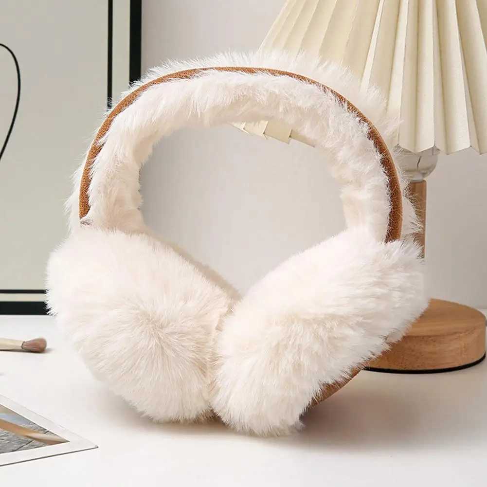 Fashion Plush Ear Muffs Foldable Thicken Ear Cover for Women Men Winter Warm Suede Earfl Outdoor Cold Protection EarmuffsXJ241126