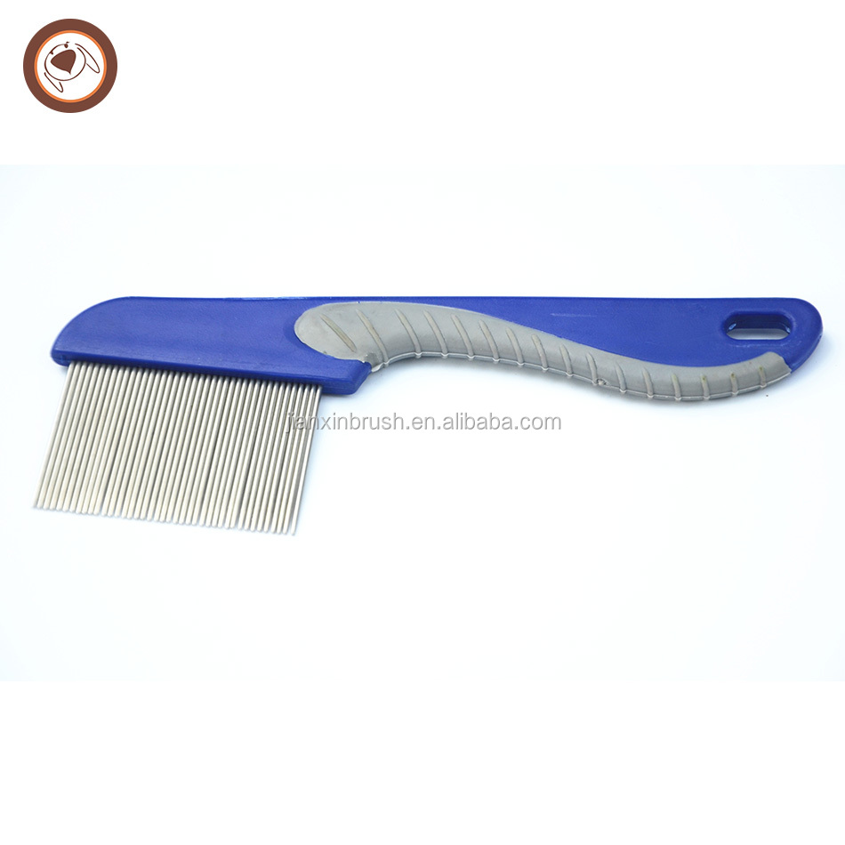 Pet Cat Animal Puppy Poodle Hair Shedding Grooming Comb Stainless Pin Brush Flea Lice Nit Louse Tick Comb