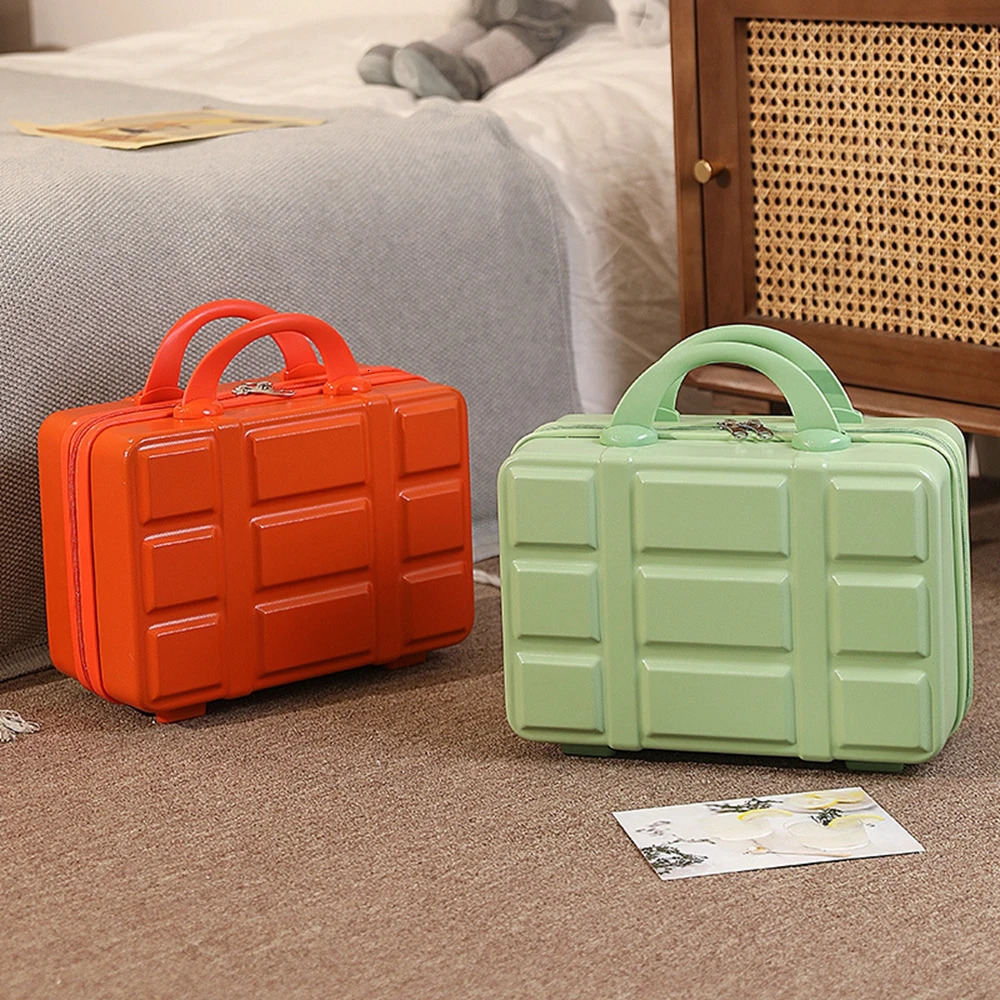 14 inch Mini Travel Suitcase Cosmetic Box Hand Luggage Organizer Makeup Case Small Boarding Case For Women Girls 241114