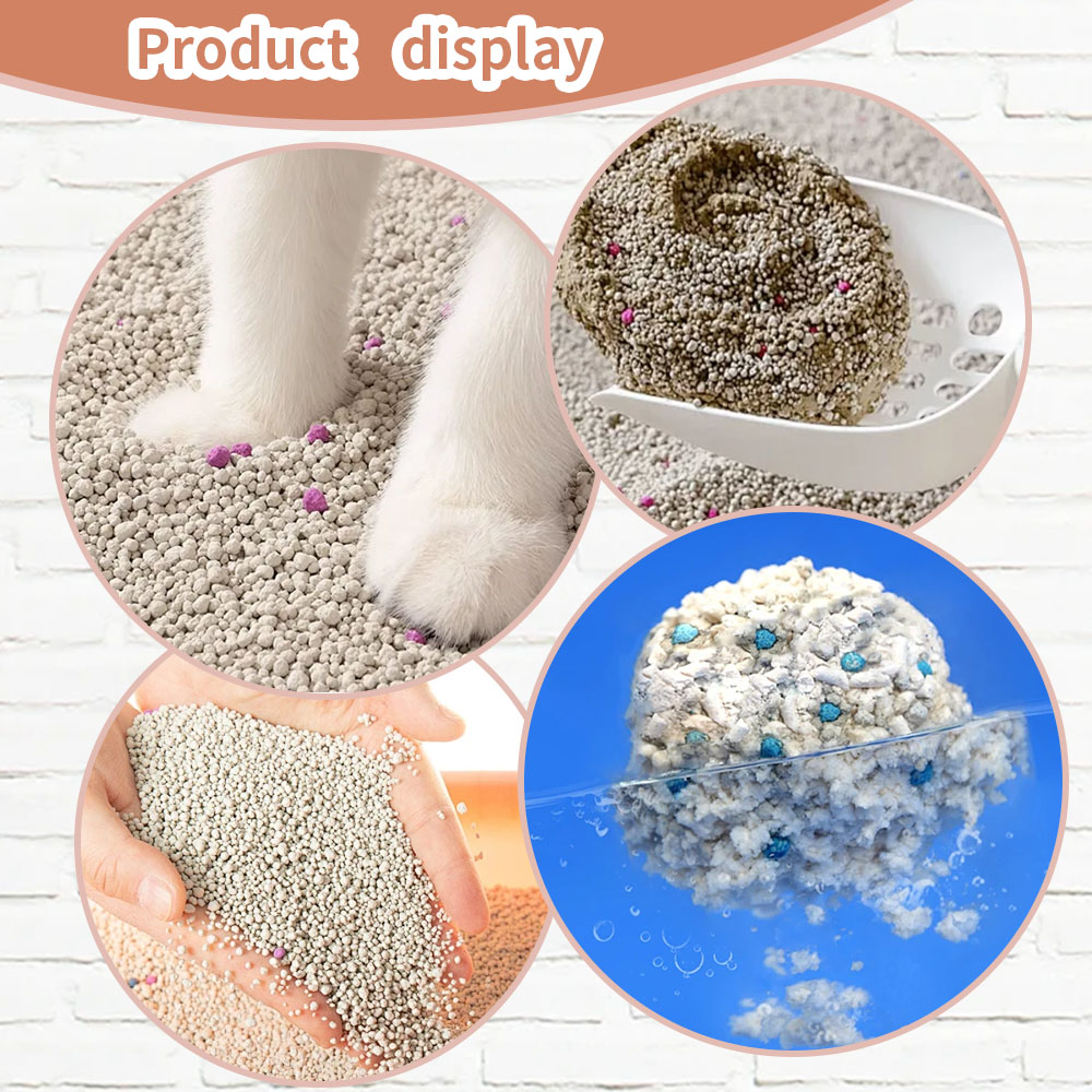 Free Sample Free Custom Green Tea Flavor Ball Shape Bentonite Cat Litter