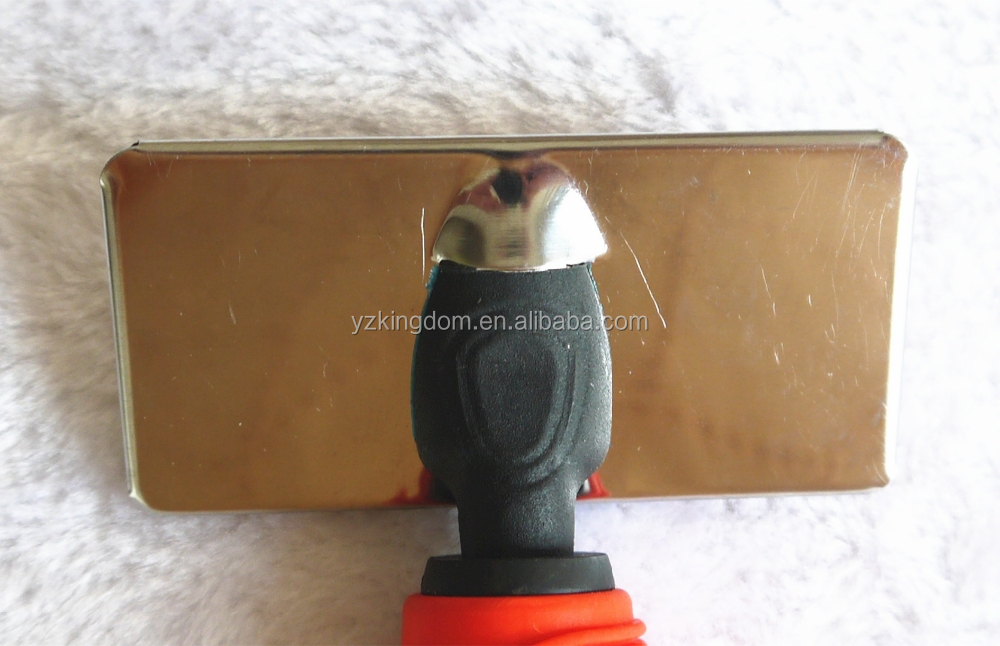 Hot Sale Soft Grip Thick Handle Pet Dog Cat Animal Puppy Soft Stainless Steel Pins Slicker Brush