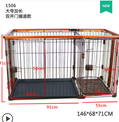 Dog cage dog kennel with toilet separation Teddy Bomei small and medium sized dog pet indoor fence fence isolation door