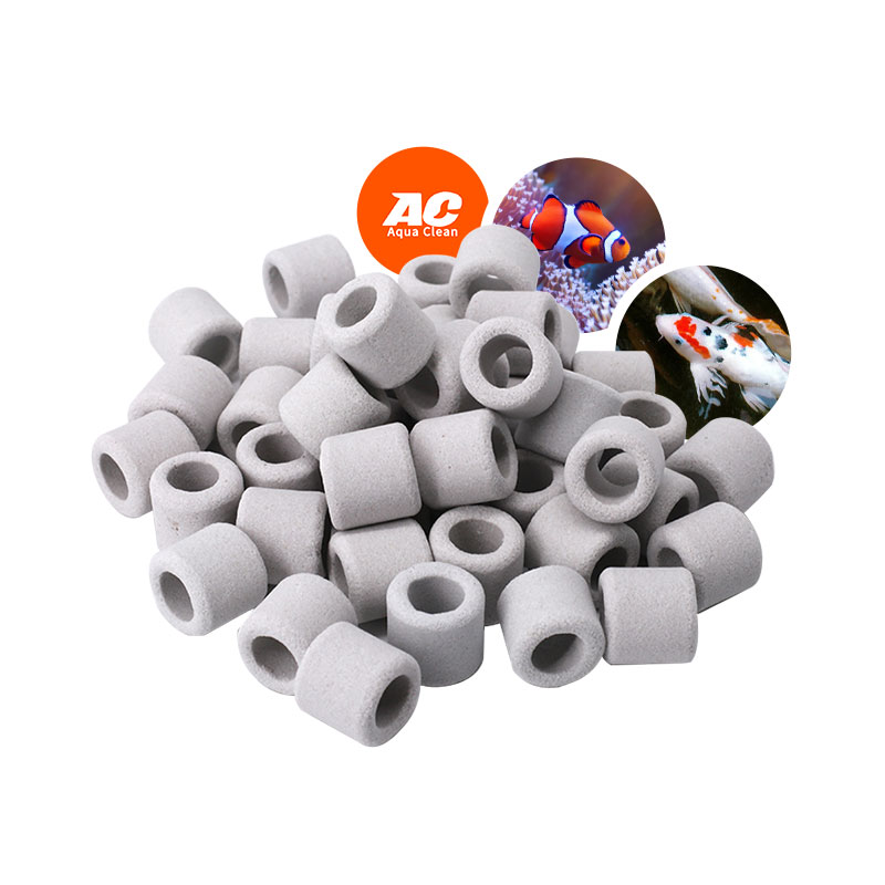 Manufacturer washable reusable bio ceramic filter rings for aquariums fish tank filtration