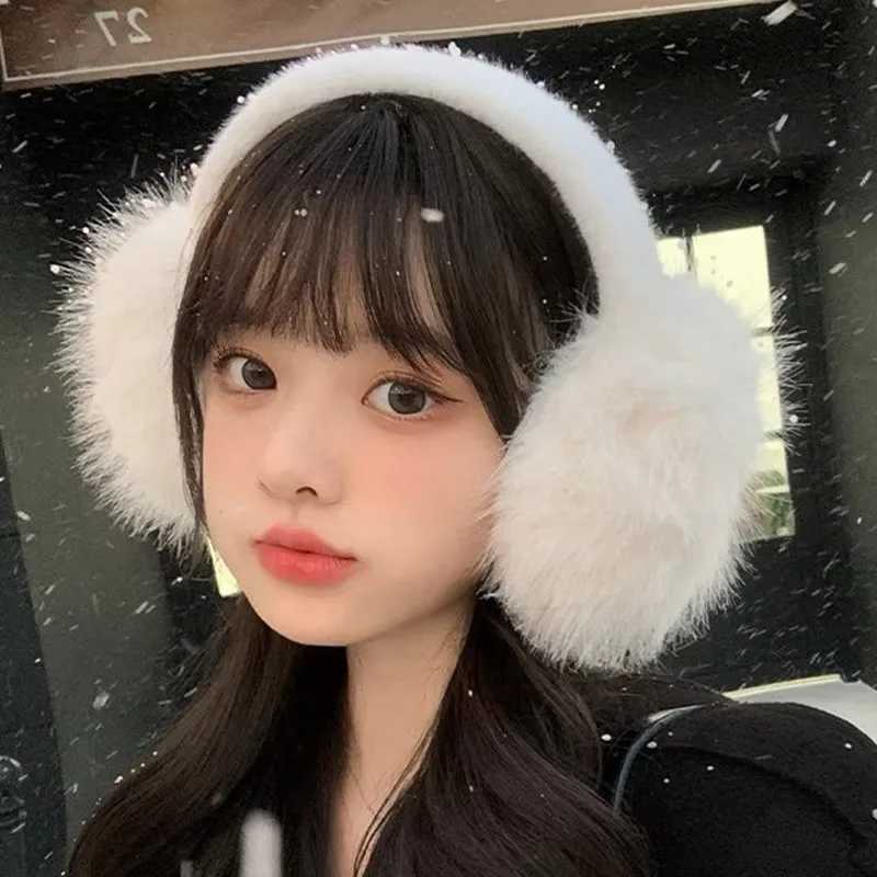 2024 Solid Color Soft Plush Ear Warmer Winter Warm Earmuffs Fashion Ear Cover Outdoor Cold Protection Ear-Muffs Folding EarflXJ241126