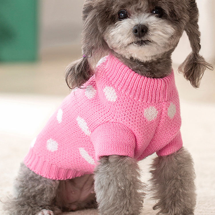 Hot sale hot item knitted polka dot Christmas sweater autumn and winter clothing cat warm sweater