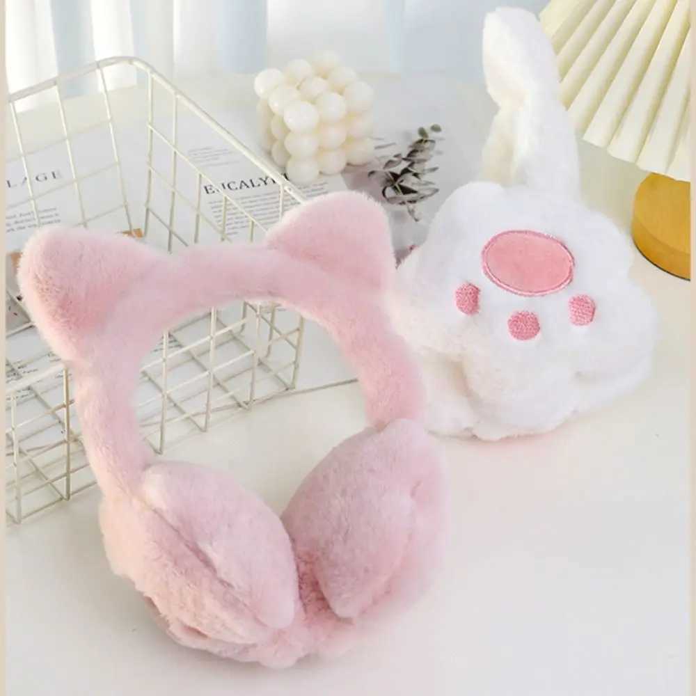 Earcap cat plush earmuffs are comfortable windproof cat paw earmuffs refrigerated protection keep warm and cute earmuffs for cycling W241126