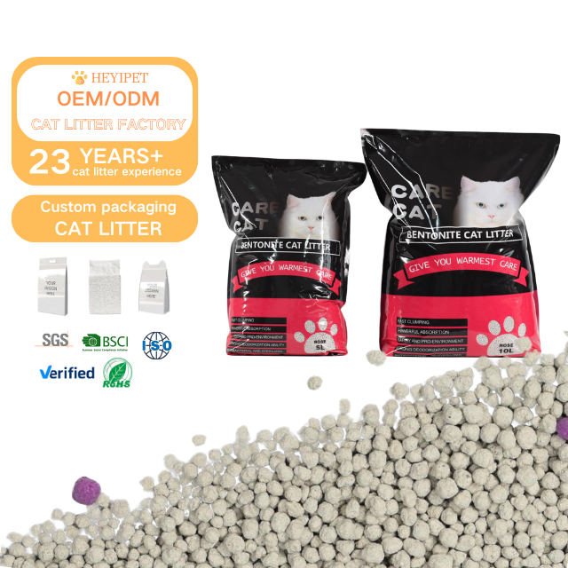 Factory customized packaging 5L 10L 25kg Free design packaging New store discount Strawberry flavor bentonite cat litter