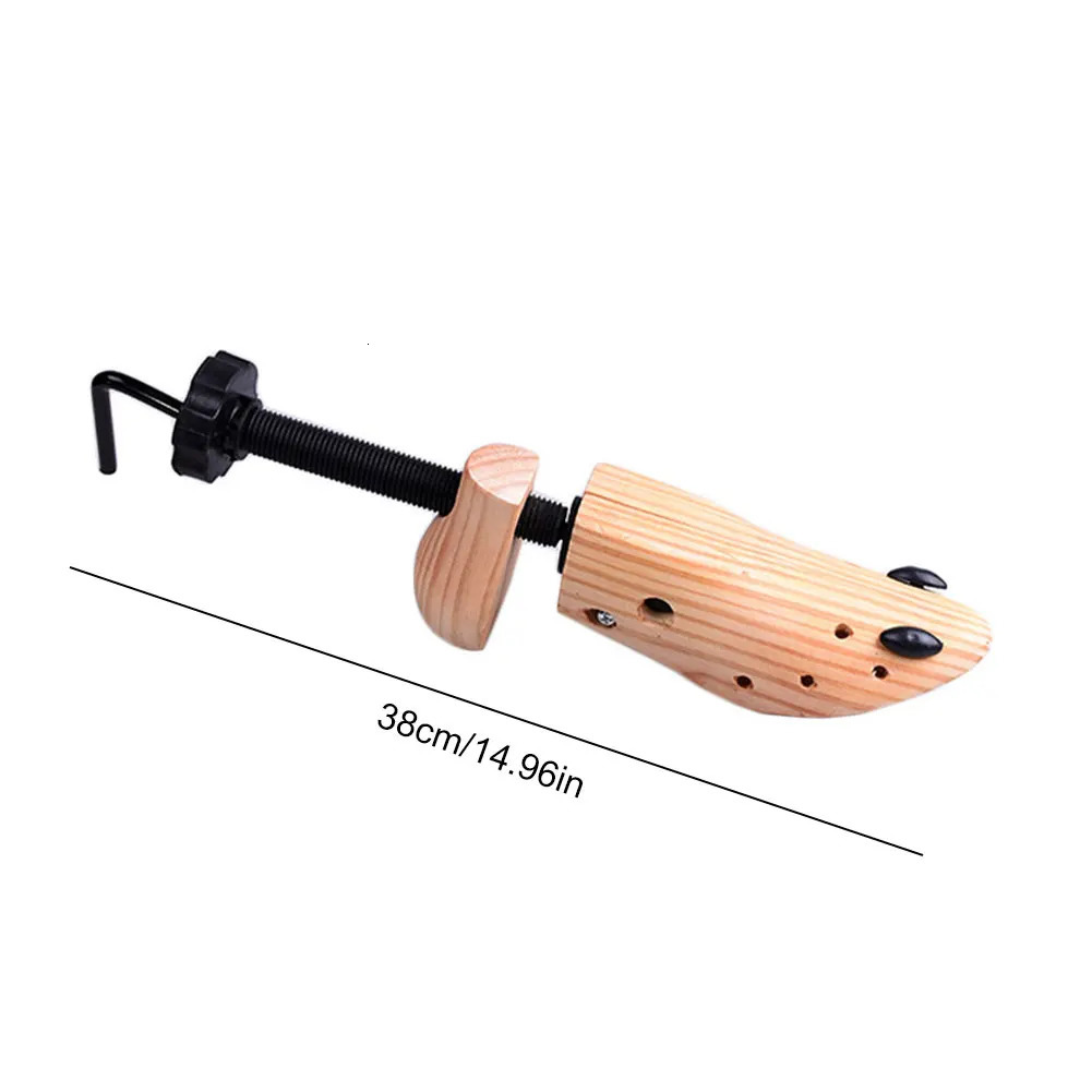 Wooden shoe stretching machine with adjustable length and wide shoe tree shape frame professional mens and womens shoe rack 241126