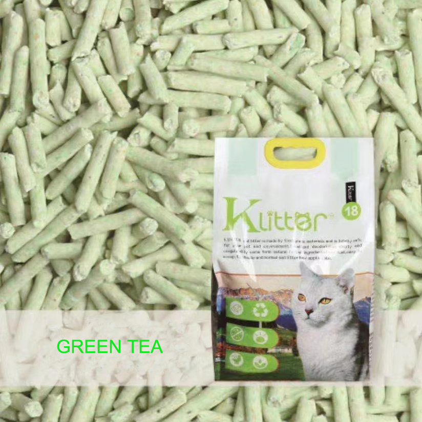 Factory Supply 18L High Quality Strong Clumping And Deodorization strip shape tofu Cat Litter