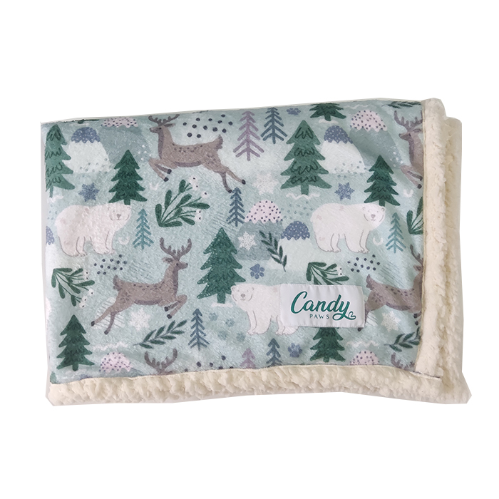 2022 Pink Design Comfortable Silly Plush Dog Blanket Thick Soft Comfy Fleece Pet Blanket For winter Bed Christmas Pattern
