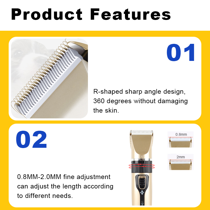 Quality Assurance Electric Pusher Pet Trimmer Rechargeable Dog Hair Clipper Electric