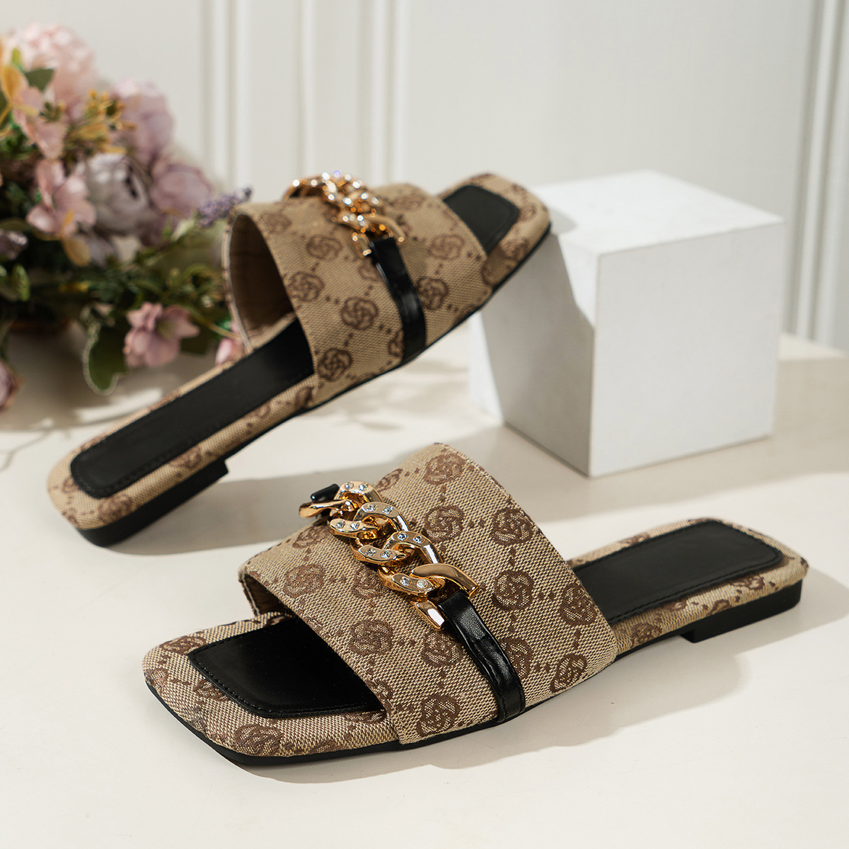 2025 Free shipping shoet Women Plush Warm Home Flat Slippers Soft Comfortable Winter Cotton Shoes Indoor Plush Slippers