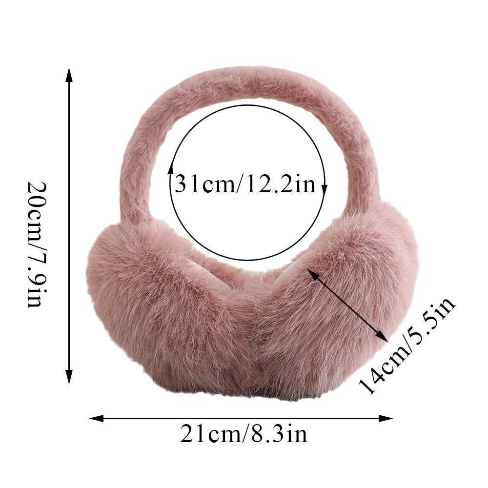Soft Faux Fur Ear Warmer Winter Earmuffs Women Solid Color Plush Earfl Outdoor Cold Protection Ear-Muffs Ear Cover OrejerasXJ241126