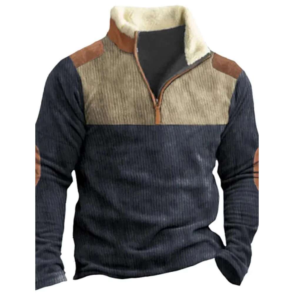 Autumn And Winter New Corduroy Oversized Loose Casual P O L Sweatshirt