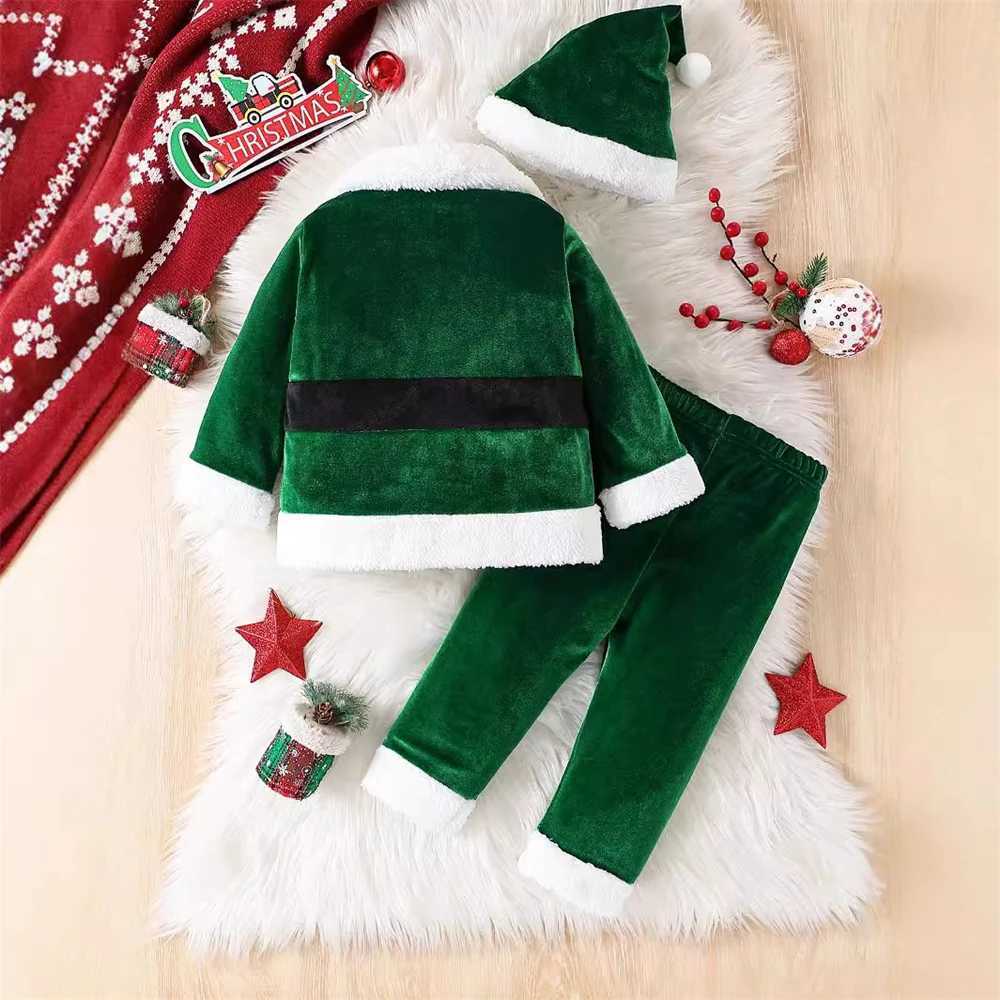 Clothing Sets Autumn Winter Santa Claus Costume For Babys Boys Girls Clothes Set Thick Tops Pants and Hat 3PCS Baby Christmas Costume Outfit H241126
