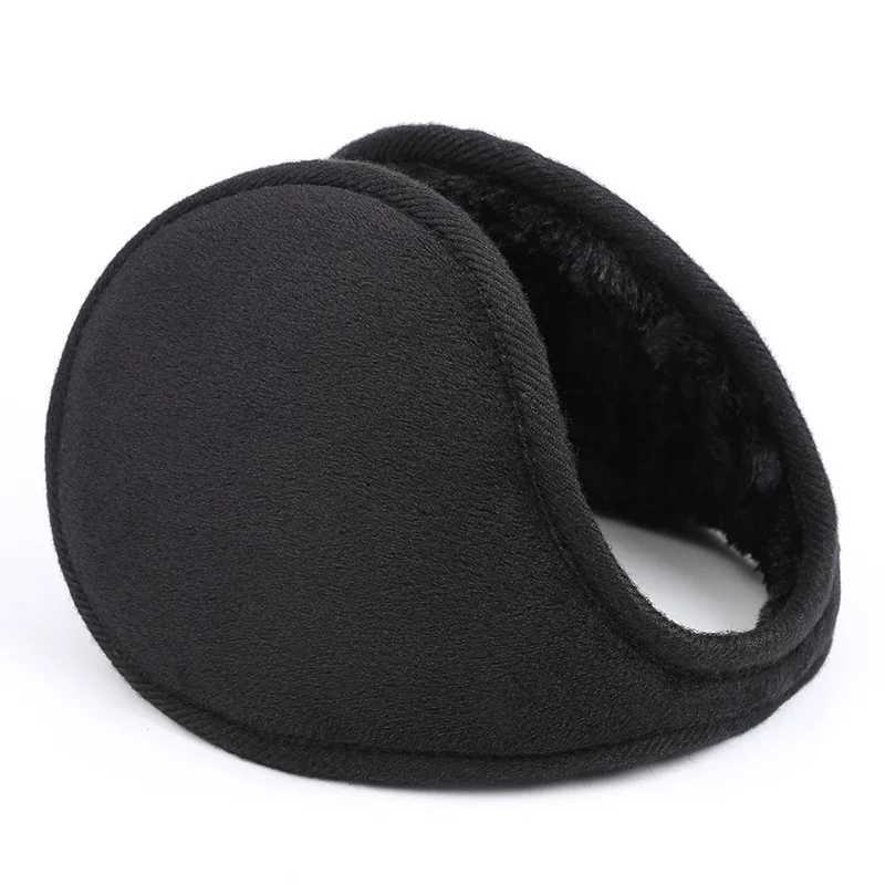 11cm earmuffs womens earmuffs mens plush shoulder straps fashionable earmuffs warm wool winter outdoor protective earmuffs W241126